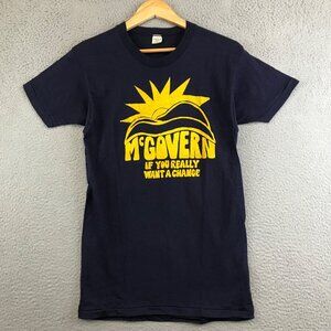 Vintage 70s McGovern political campaign t shirt size M Single Stitch